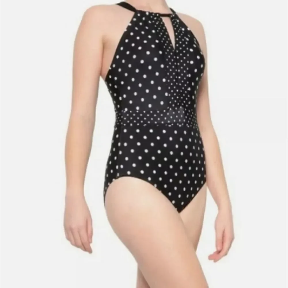 Jantzen Tummy control Black & White SZ 14 Swimsuit